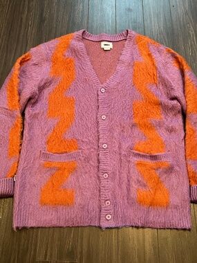 OBEY Knit Cardigan Mohair Style L